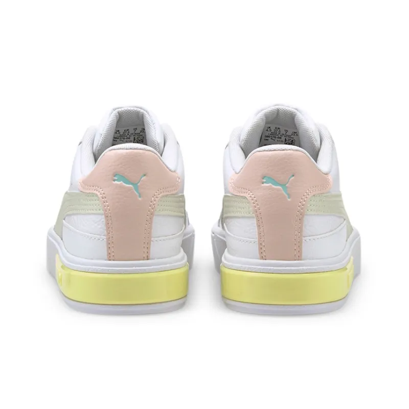 PUMA Cali Star Cushioned Wear-Resistant Slip-Resistant Low-Top Skateboard Shoes Women's White Gray Pink-3