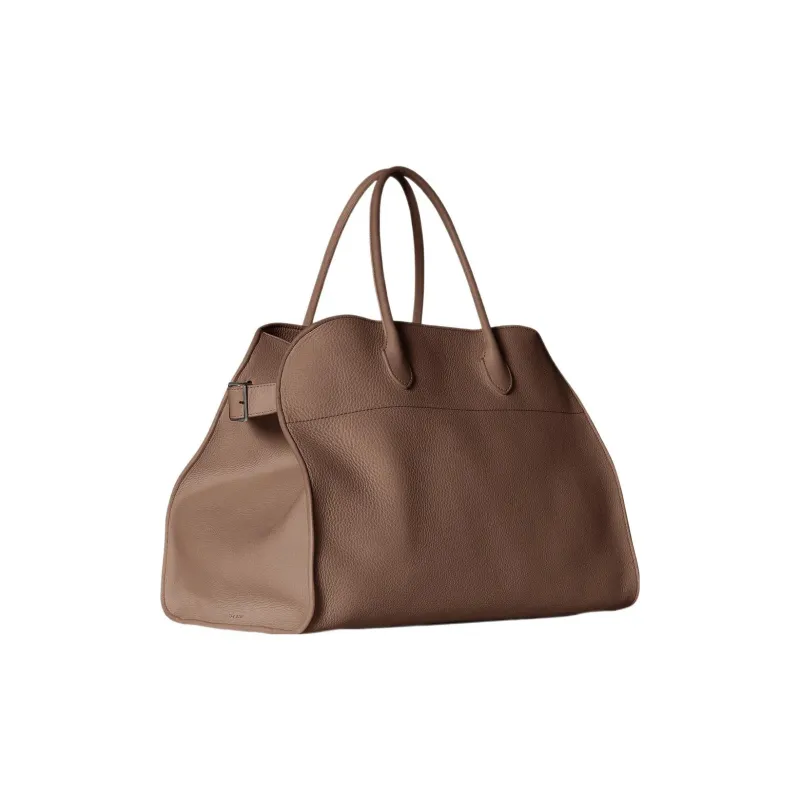 THE ROW Soft Margau Grained Calfskin Tote Bag Shopping Bag Handbag Women's Taupe-1