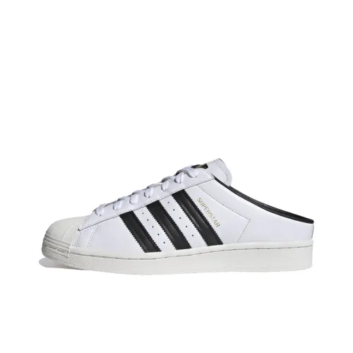 Superstar Adidas Originals Mule 'White Black Gold'
