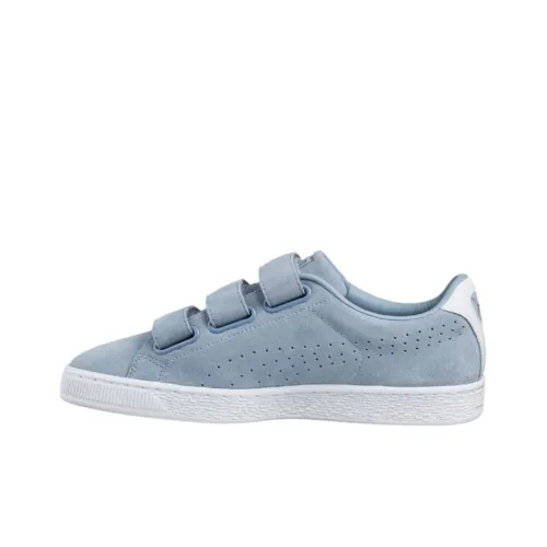 PUMA Basket Series Skateboard Shoes Men Low-Top Gray/Blue