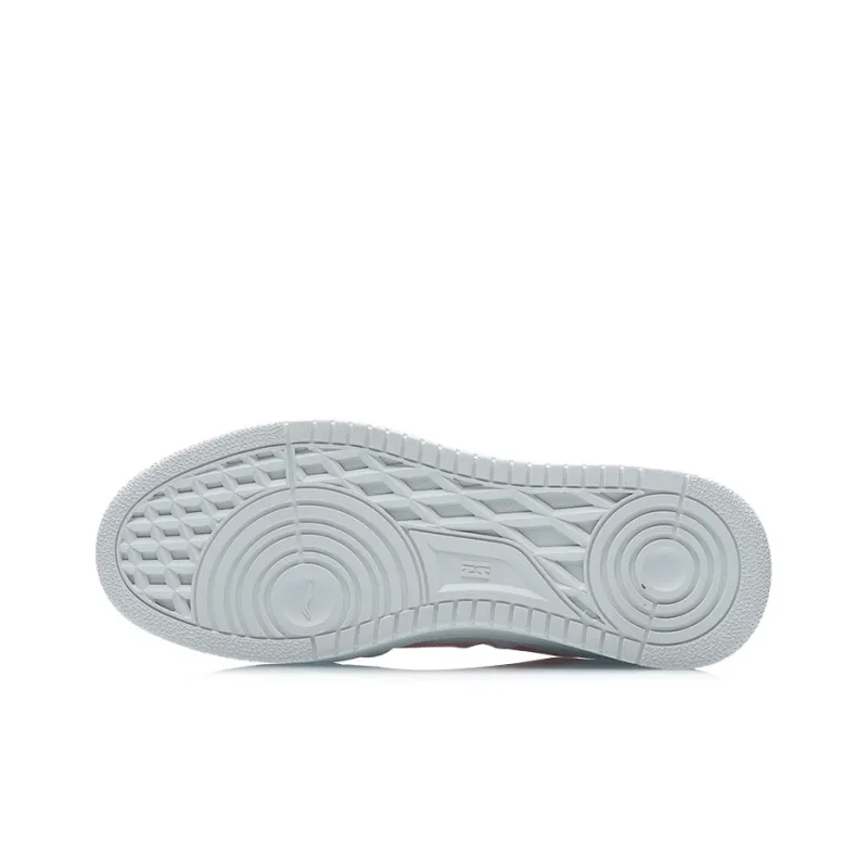 LiNing NO.258 Anti Slip Wear Resistant Low Top Skateboard Shoes Unisex White Orange-4