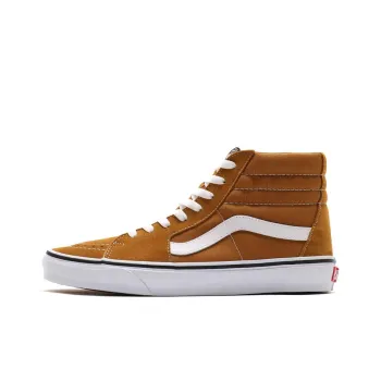 Vans SK8 HI Breathable Wear Resistant Non Slip Retro High Top Casual Skate Shoes Unisex Brown