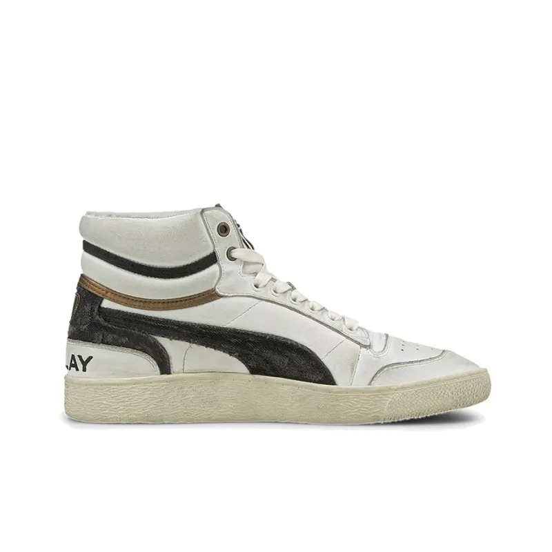PUMA Replay X PUMA Ralph Sampson Mid Shoes Black/White/Gold-1