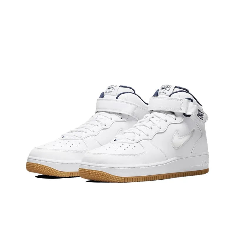 Nike Air Force 1 Mid Qs Jewel Nyc White Midnight Navy-2
