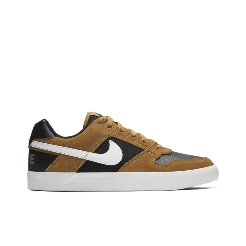 Nike SB Delta Force VULC Coverage Anti Slip And Wear Resistant Low Top Skateboard Shoes Men's Brown Black-1