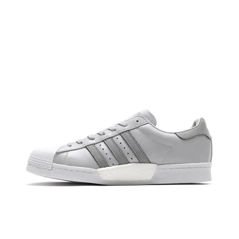 Adidas Originals Superstar Boost Non-slip Lightweight Low-Top Skateboard Shoes Men's Wolf Gray-0