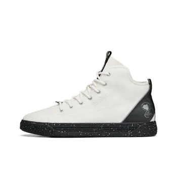 ANTA X Snoopy Skateboarding Series Sneakers High 'White Black'