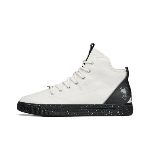 Snoopy X ANTA Skateboard Shoes Men High-Top ANTA White/Black