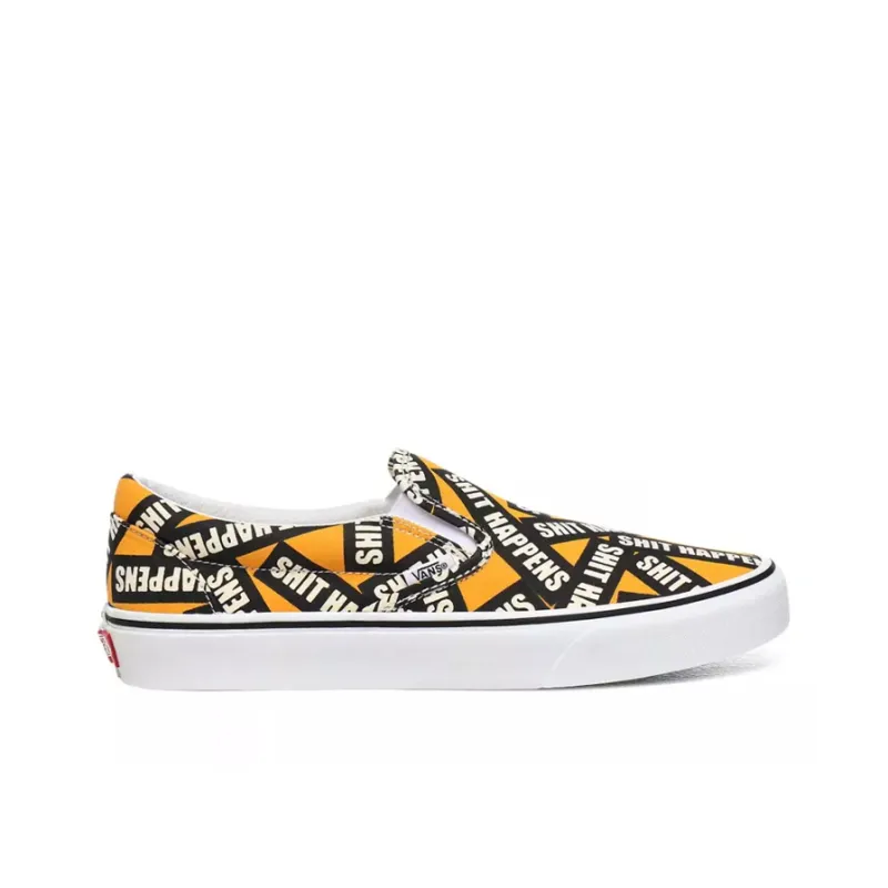 Vans Shit Happens Classic Slip On Orange-1