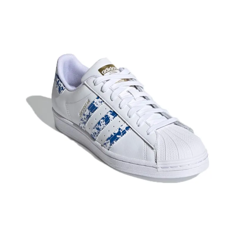 Adidas Originals Superstar 'White Blue Splatter'-2