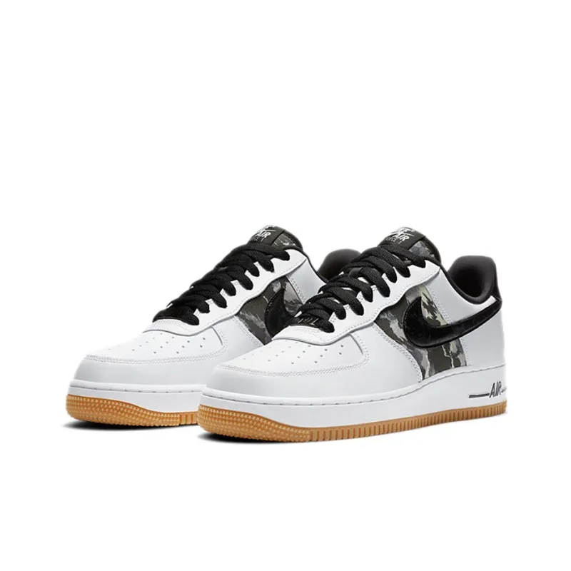 Nike Air Force 1 Low White Ripstop Camo Black Gum-2