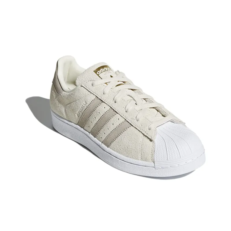Adidas Originals Superstar Series Skateboard Shoes Women's Low-Top Beige-2