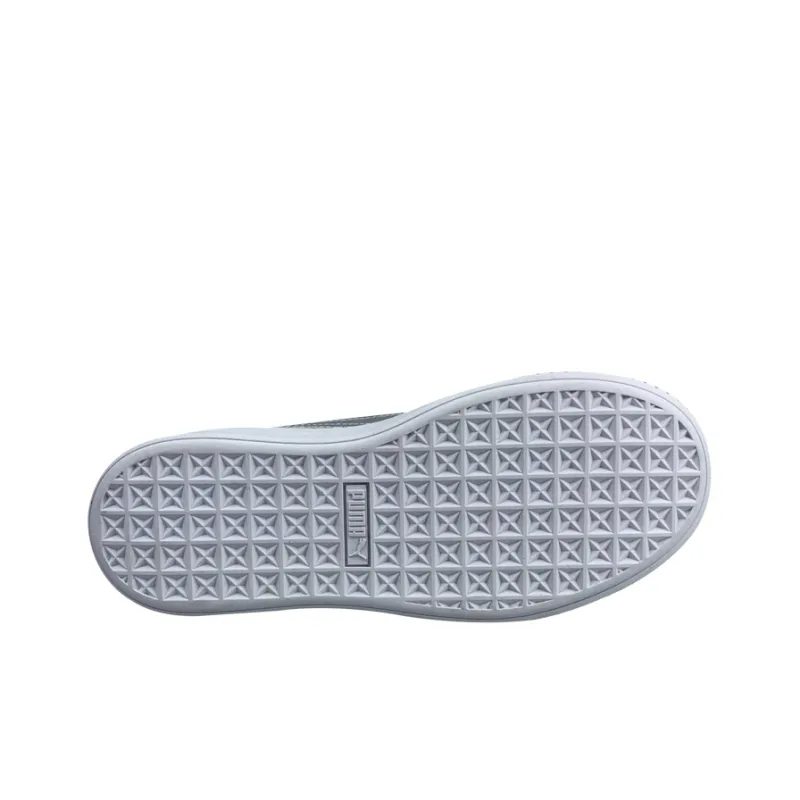 PUMA Basket Skate Shoes 'White Silver' Women's-3