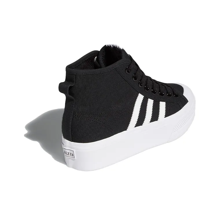 Adidas Women's Nizza Platform Mid 'Core Black White' Women's-3