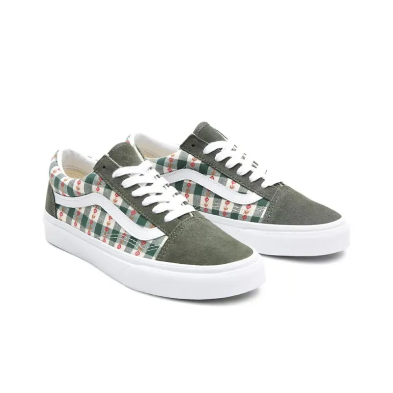 Vans Old Skool 'WhiteGreen Plaid'-2