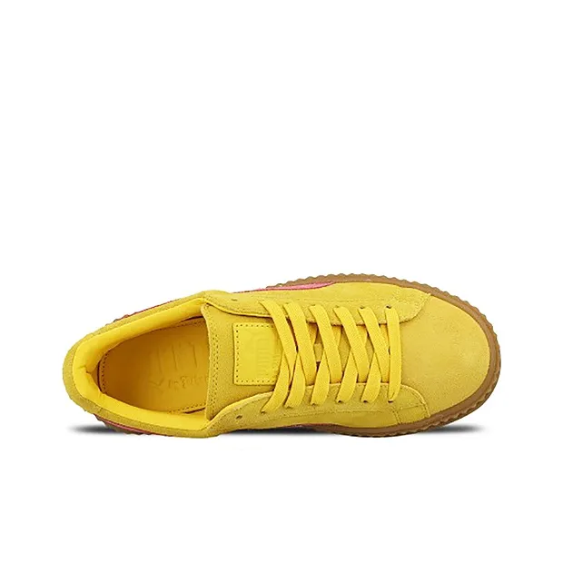 PUMA Cleated Creeper Rihanna Fenty Suede Lemon Women's-3