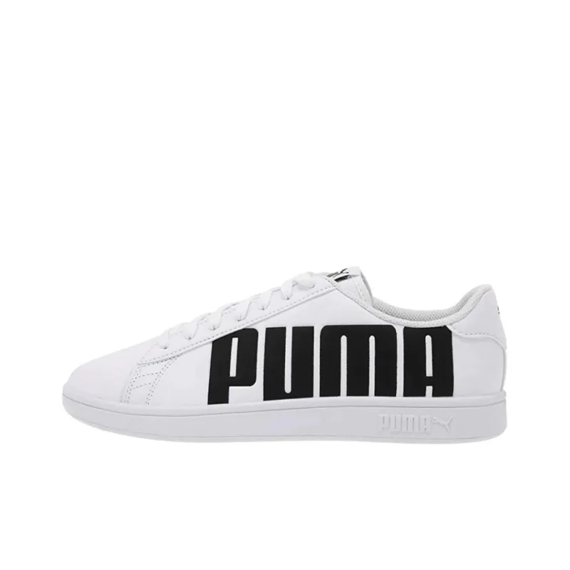 PUMA Smash V2 Bold 2.0 Wear-resistant And Lightweight Low-Top Skateboard Shoes Men's White Black-0