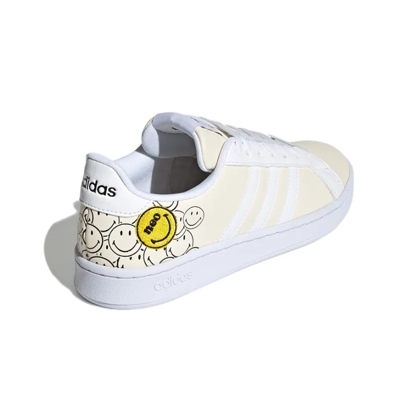 Adidas Neo X Smiley Grand Court 'Cream Yellow' Women's-3