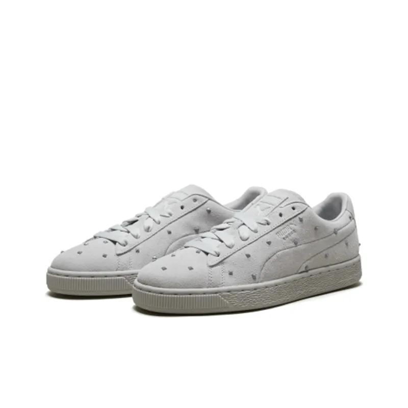 PUMA Suede Studs Grey Lace Up Sneakers Women's-2