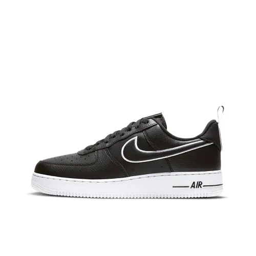 Nike Air Force 1 Low Black White Contrast Swoosh