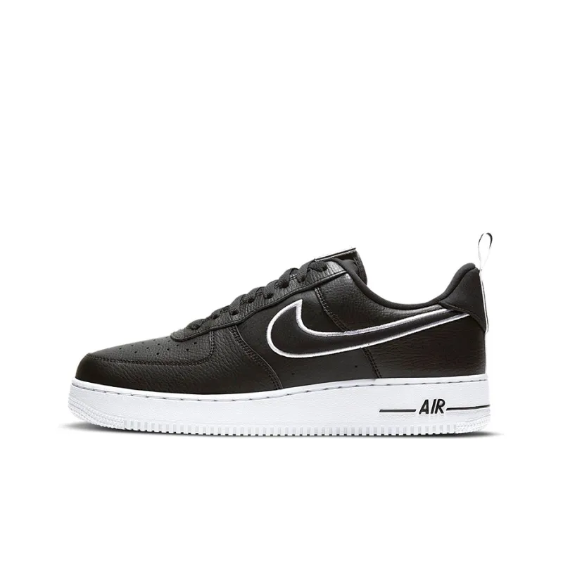 Nike Air Force 1 Low Black White Contrast Swoosh-0