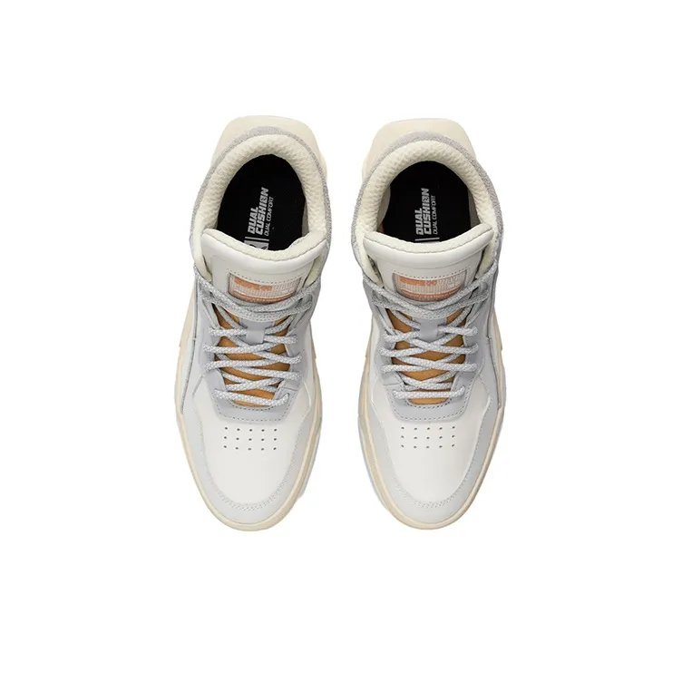 LiNing Wave PREMIUM Anti-Slip Wear-Resistant Mid-Top Skateboard Shoes Men's Microcrystalline Gray-2