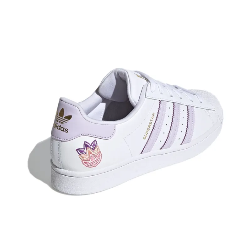 Adidas Superstar Trefoil White Purple Tint Women's-3