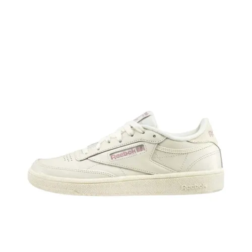 Reebok Club C Skateboard Shoes Women's Low-Top Off White/Pink