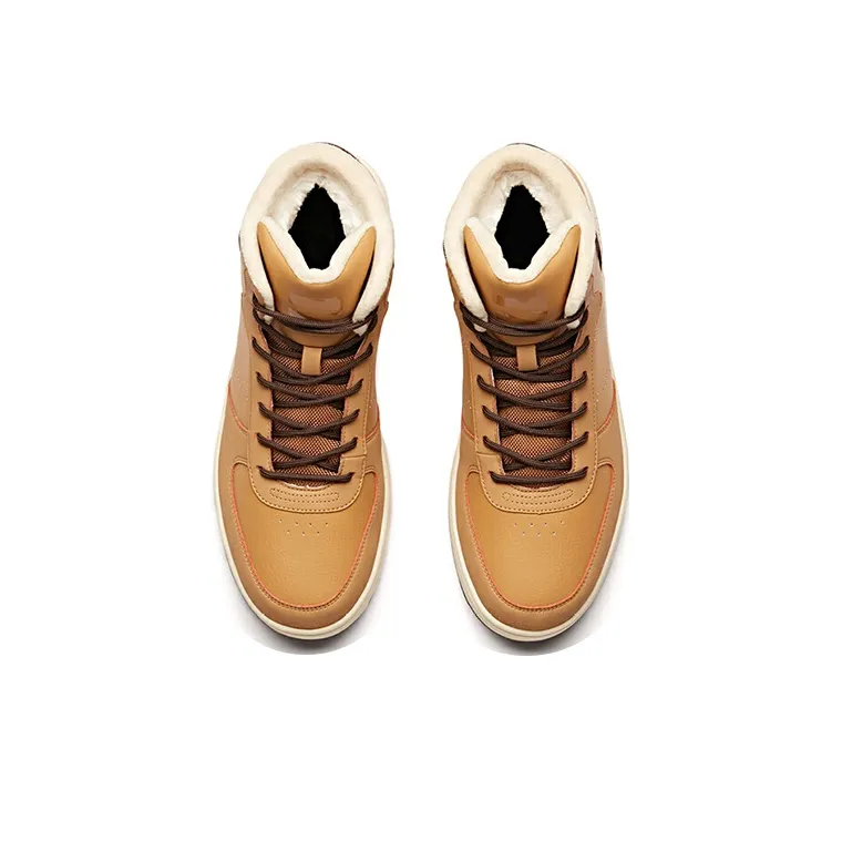 Anta Outdoor Collection Anti Slip Wear Resistant High Top Skateboard Shoes Men's Brown-2