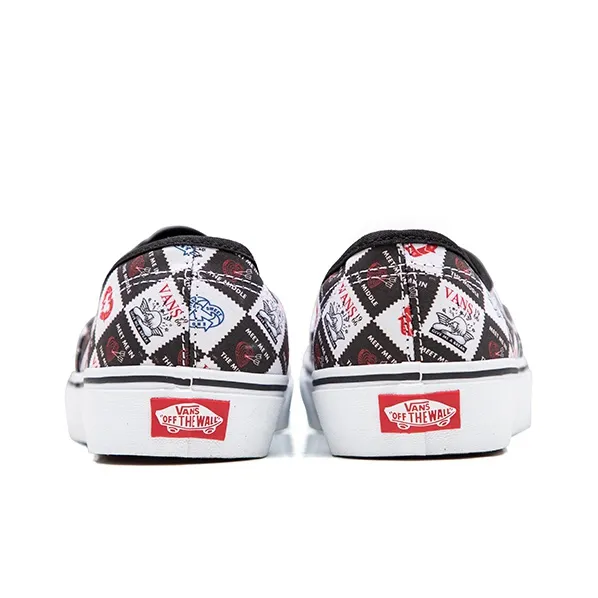 Vans Authentic Valentine's Day Anti Slip And Wear Resistant Lightweight Low Top Skateboard Shoes Unisex Black White-5