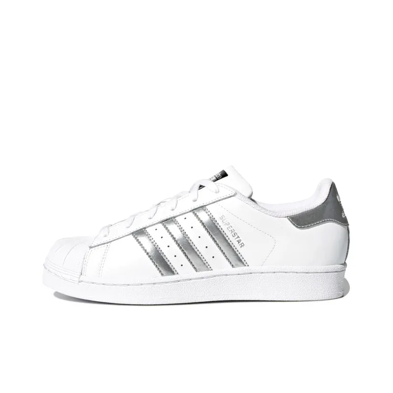 Adidas Superstar White Silver Metallic Women's-0