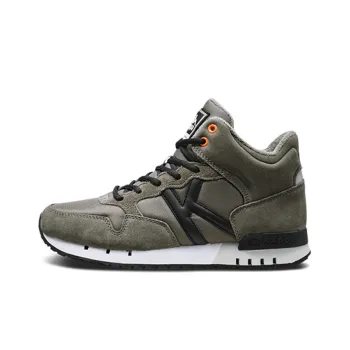 Kappa Coverage Anti Slip And Wear Resistant Mid Top Skateboard Shoes Men's Dark Green