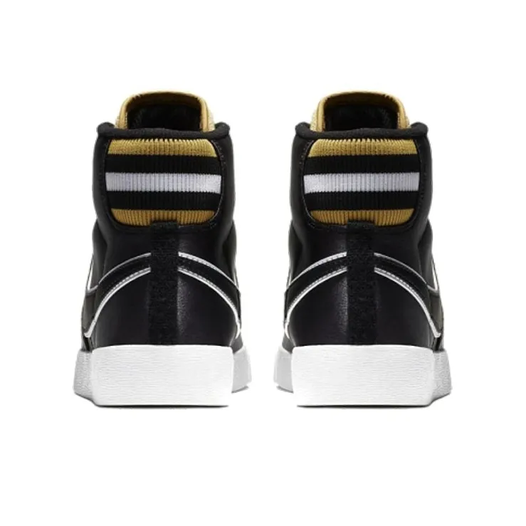 Nike Blazer Mid Black Wheat Gold Women's-4