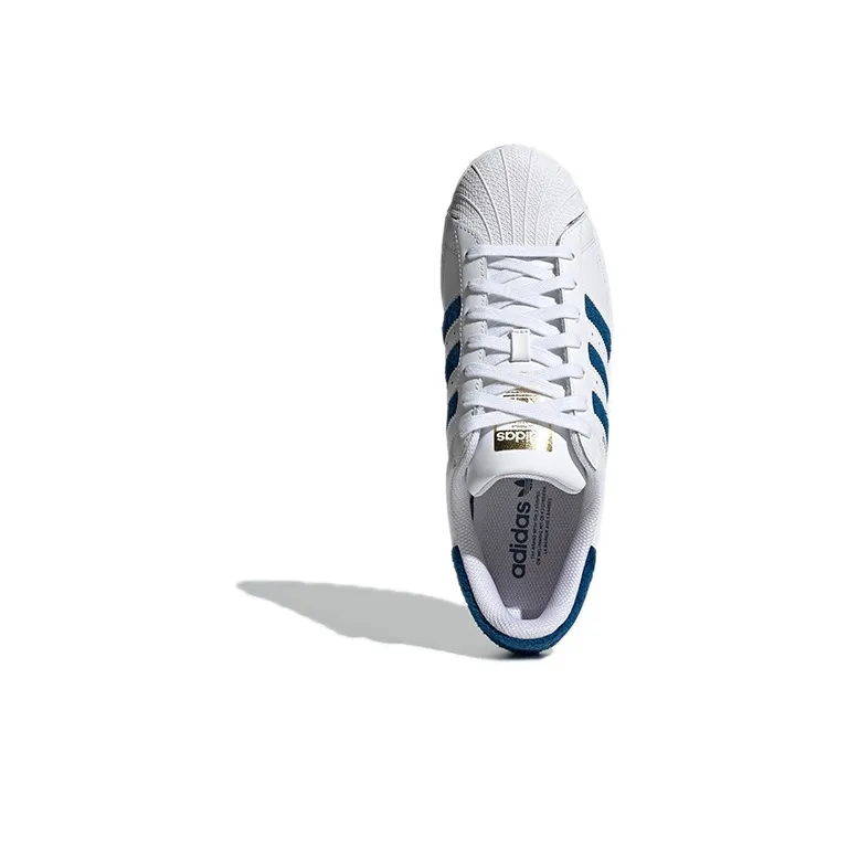 Adidas Originals Superstar Chenille Stripes Cloud White Blue-4