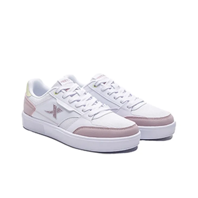 XTEP Youth Skateboard Shoes Women's Beige Pink-2