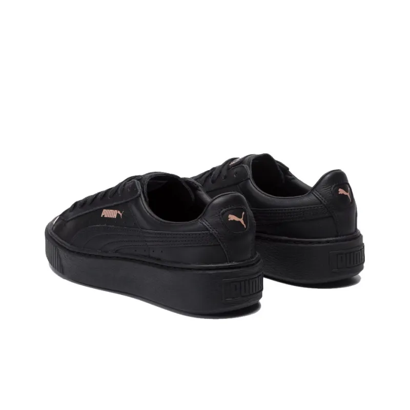 PUMA Basket Platform Metallic PUMA Black Rose Gold Women's-3