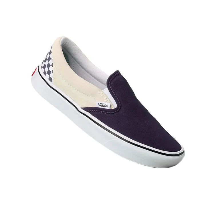 Vans Checkerboard Comfycush Slipon Schuhe 'Purple White'-2