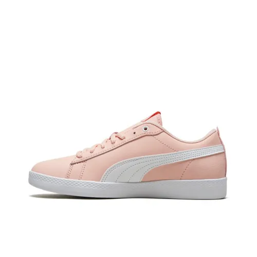 PUMA Smash V2 Skateboard Shoes Women's Low-Top Peach Pink