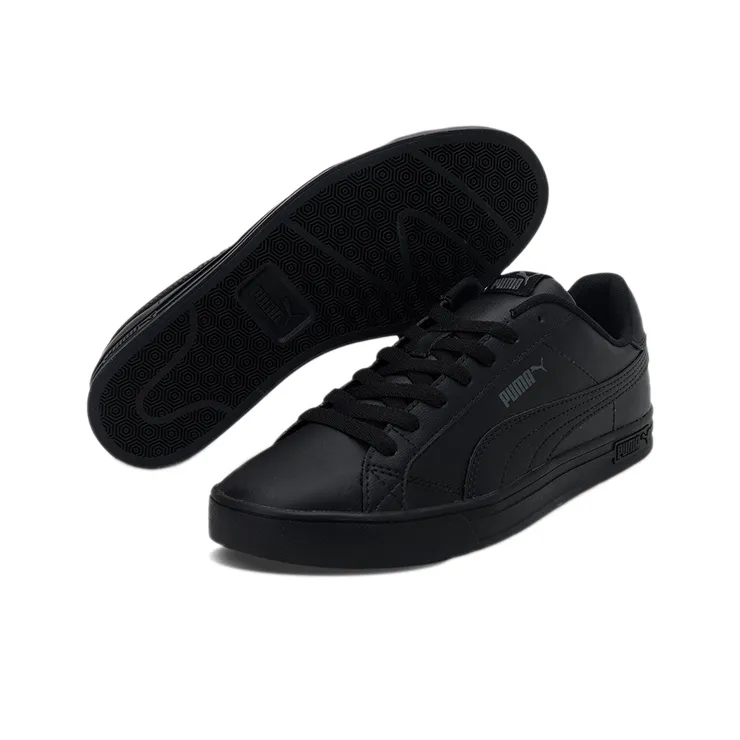 PUMA Unisex Smash Vulc V3 Low Top Sneakers Black-4