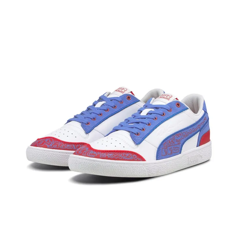PUMA Ralph Sampson Mr Doodle Casual Shoes White/Blue/Red-2