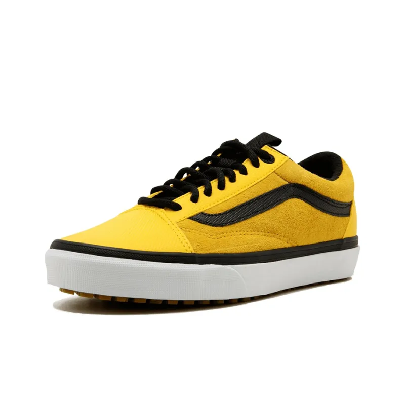 Vans Old Skool Mte D Slip-Resistant Low-Top Skateboard Shoes Unisex Yellow White-1