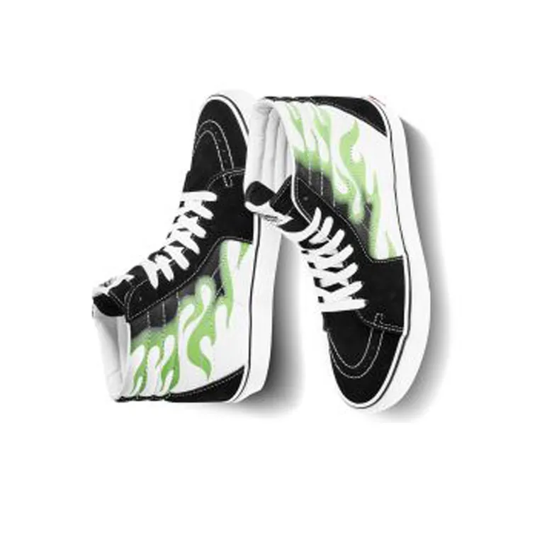 Sk8 Vans Hi 'Flame Black White'-2