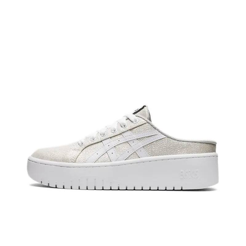 Asics Classic Ct Slip Resistant And Breathable Low Top Skateboard Shoes Women's White Gold-0