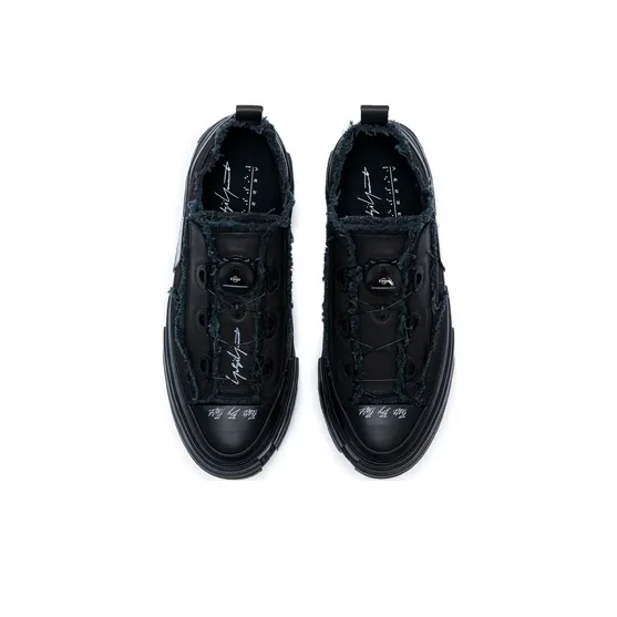 Yohji Yamamoto x VESSEL Yohji Yamamoto Low Top Skateboard Shoes Unisex Black-4
