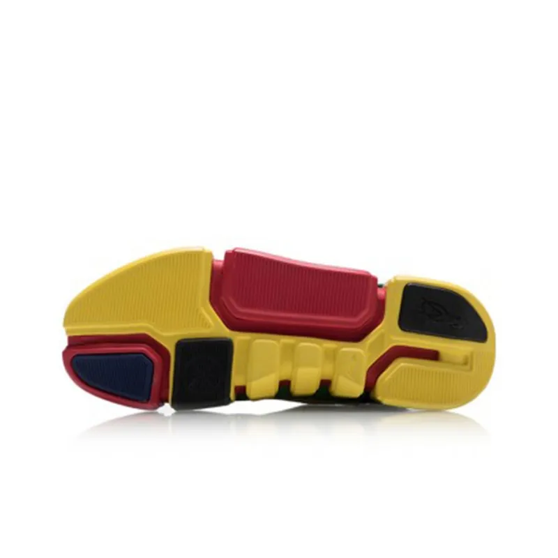 LiNing Essence 2 ACE Mid Top Skateboard Shoes Men's Red Yellow Green-4