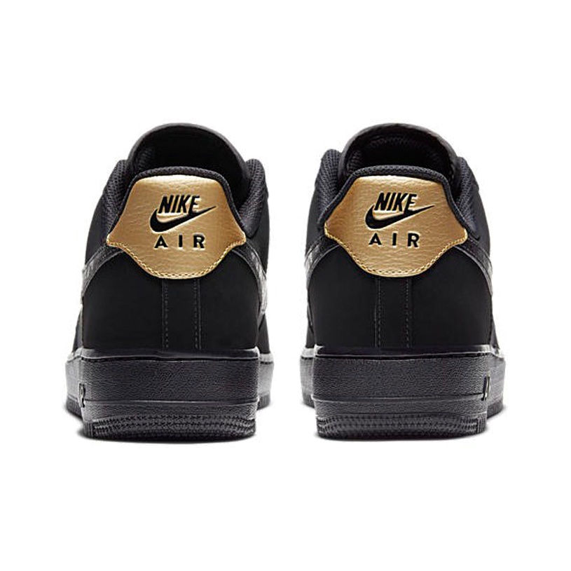 Nike air force 1 black metallic gold best sale