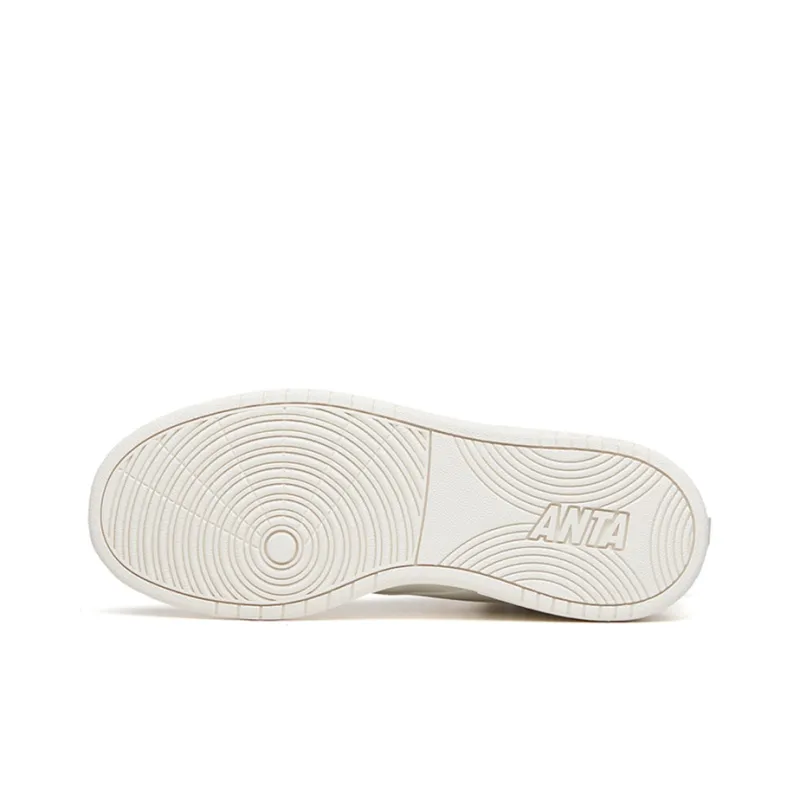 Anta Non slip Lightweight High Top Skateboard Shoes Women's Ivory White-4