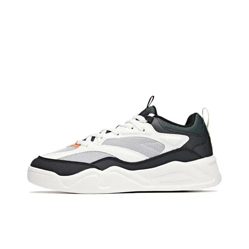 Anta Skywalker Collection Cushioning Anti-Slip And Wear-Resistant Low-Top Skateboard Shoes Men's Black White Gray