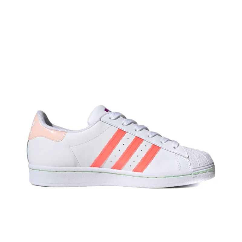 Adidas Superstar White Signal Pink Shock Purple Women's-1