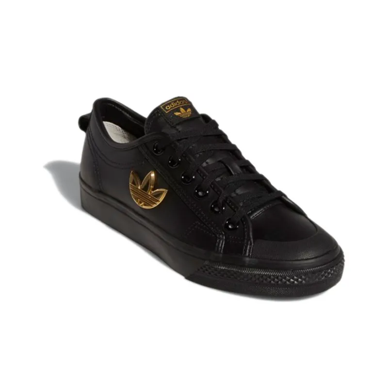 Adidas Nizza Trefoil 'Carbon Black Gold' Women's-2